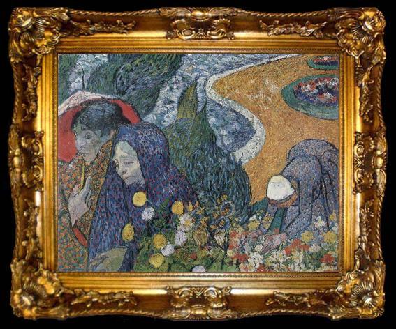 framed  Vincent Van Gogh Ladies of Arles, ta009-2